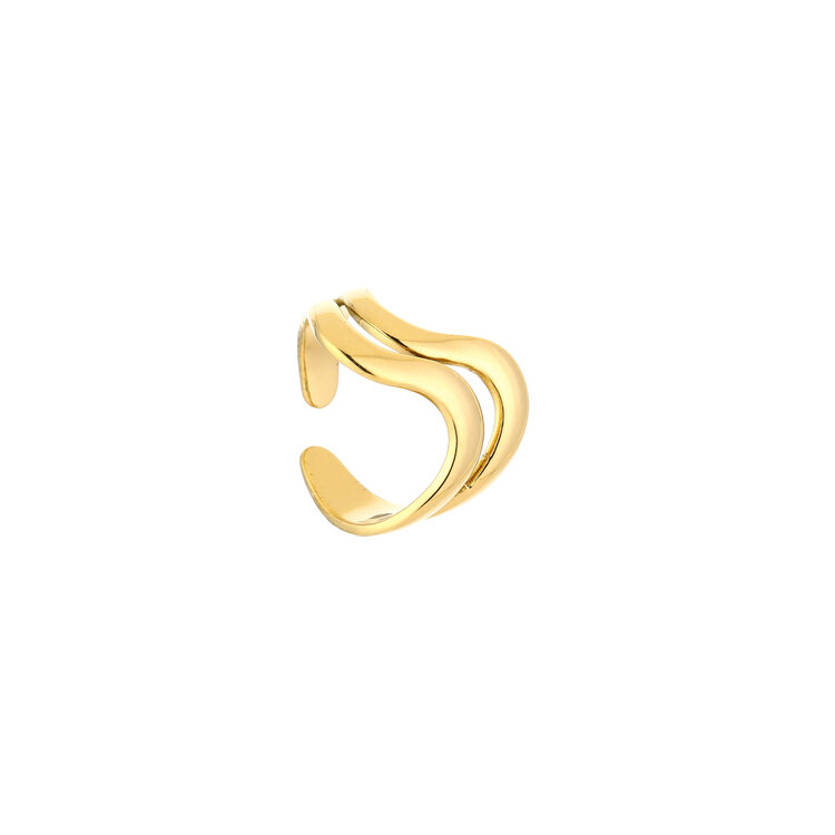 Gold Basic Wavey Ring