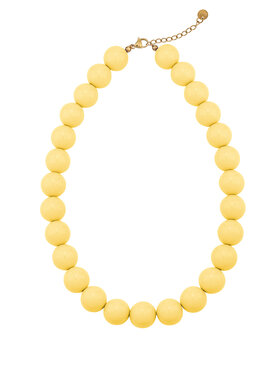 Bold Beaded Statement Necklace / Yellow