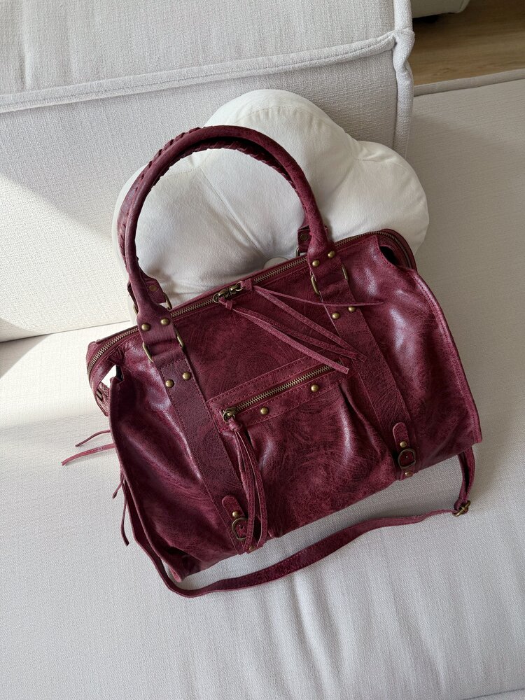 Florianne City Studs Bag / Bordeaux Red