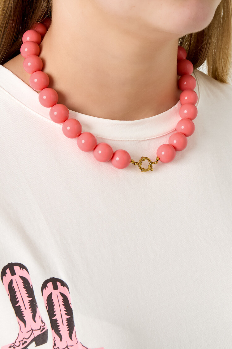 Bold Beaded Statement Necklace / Dusty Purple