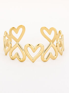 Gold Heart To Get Bangle Bracelet