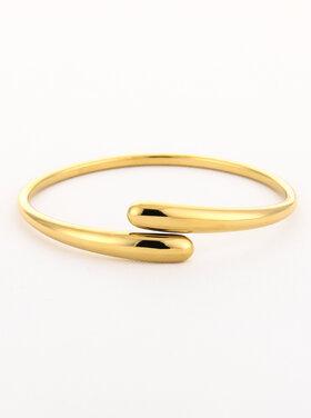 Gold Drop Wrap Bangle Bracelet