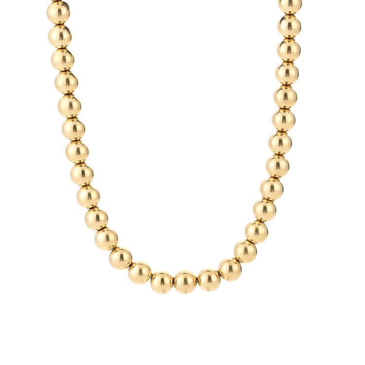 Small Beaded Statement Necklace / Gold (Heavy)