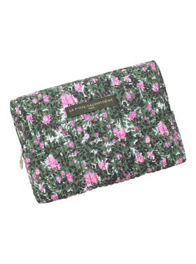 Marly Flower Toiletry Bag / Dark Green (Large)