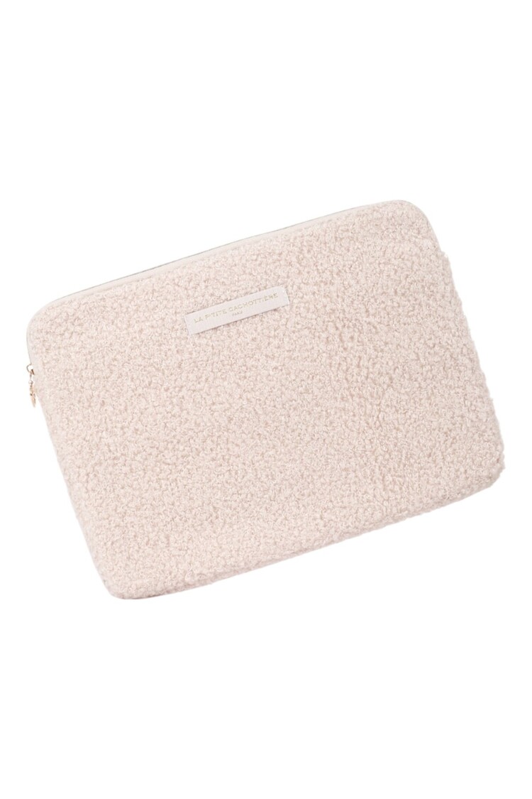 Belin Teddy Laptop Pouch / Ecru
