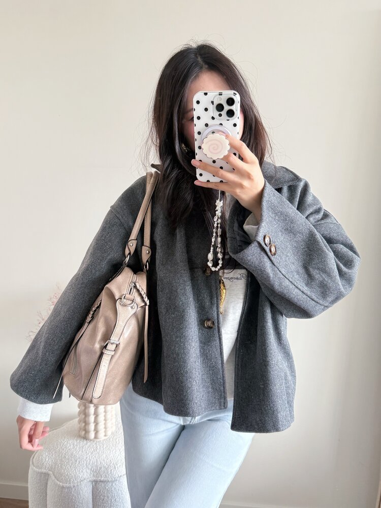 Sofia City Shoulder Bag / Light Taupe