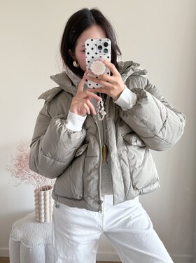 Nour Padded Puffer Coat / Army Green