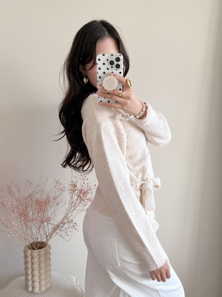 Elea Wrap Cardigan / Beige