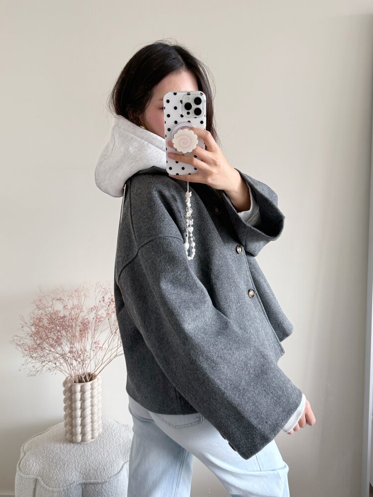 Libby Short Trenchcoat / Grey