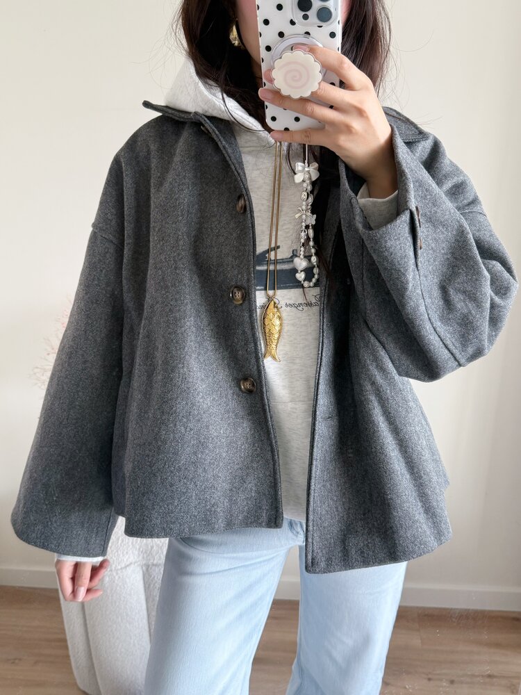 Libby Short Trenchcoat / Grey