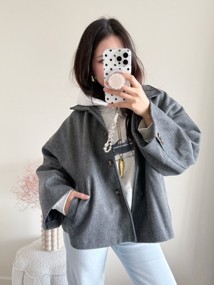 Libby Short Trenchcoat / Grey
