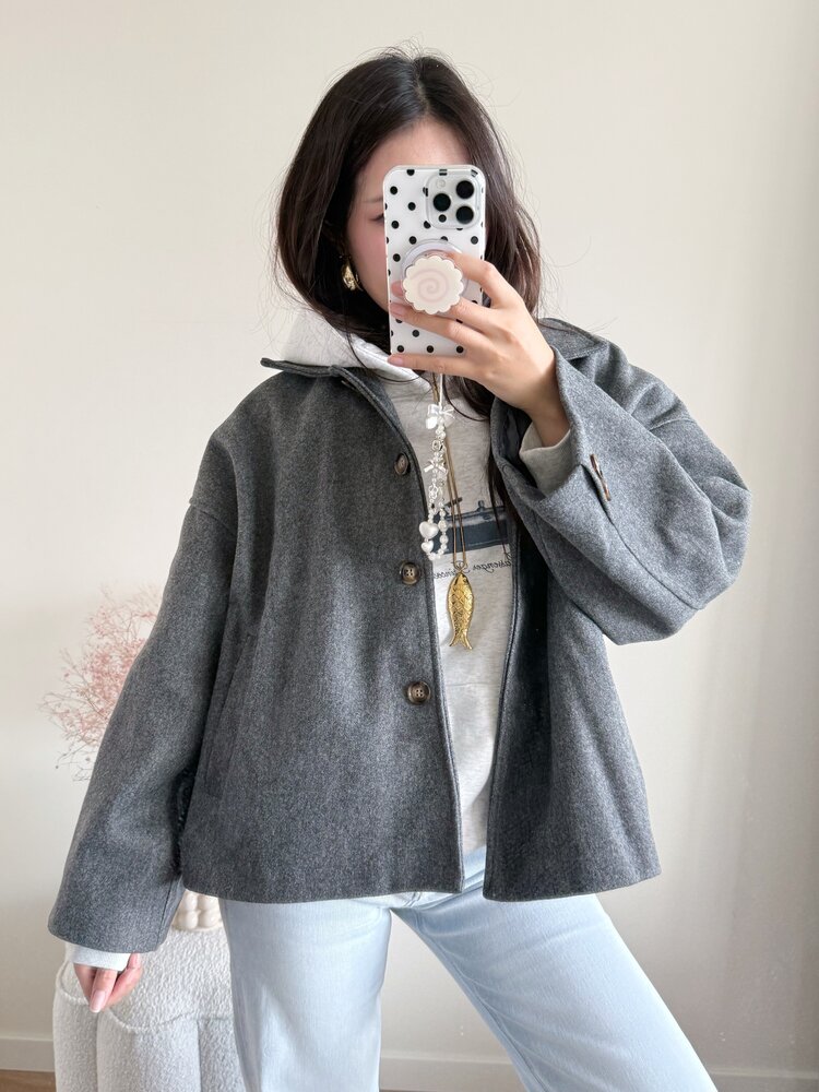 Libby Short Trenchcoat / Grey