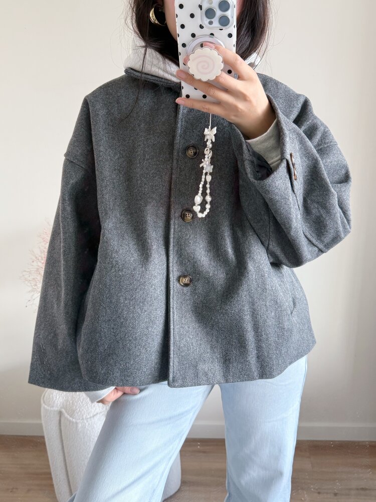 Libby Short Trenchcoat / Grey