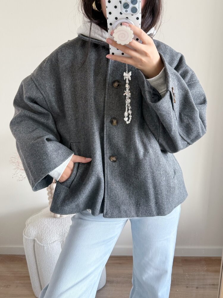 Libby Short Trenchcoat / Grey