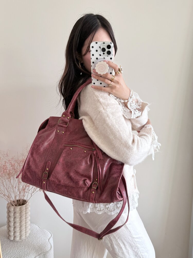 Florianne City Studs Bag / Bordeaux Red