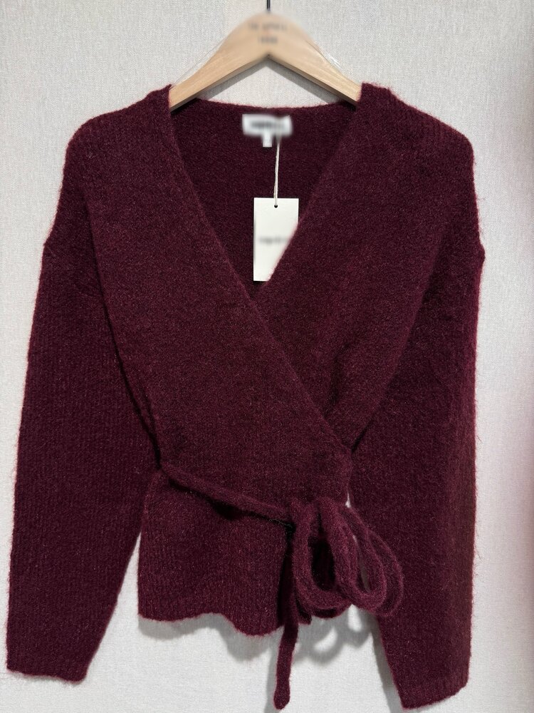 Freja Wrap Cardigan / Bordeaux Red