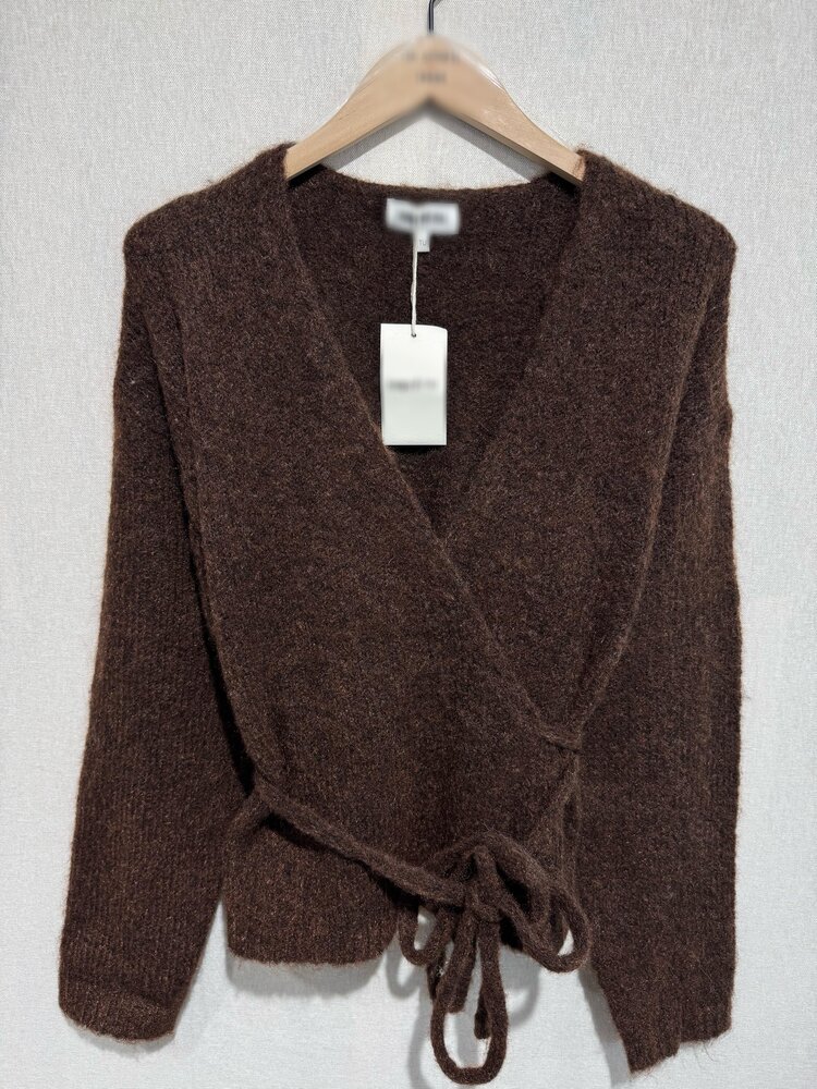 Freja Wrap Cardigan / Brown