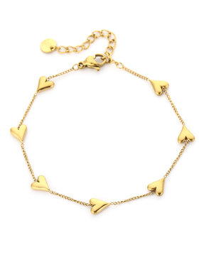 Gold Tiny Forever Hearts Bracelet