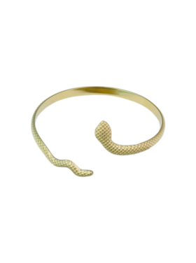 Gold Snake Wrap Bangle Bracelet
