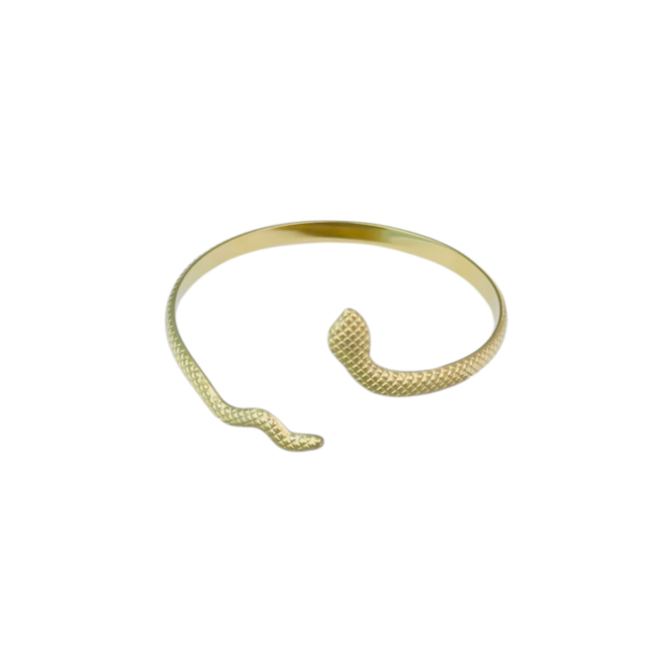 Gold Snake Wrap Bangle Bracelet