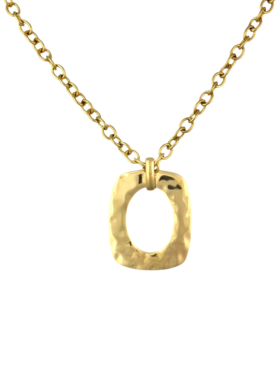 Gold Abstract Shape Statement Necklace