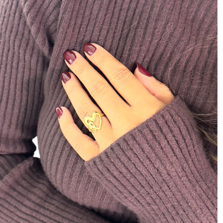 Gold Double Love Ring