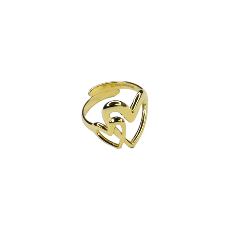 Gold Double Love Ring