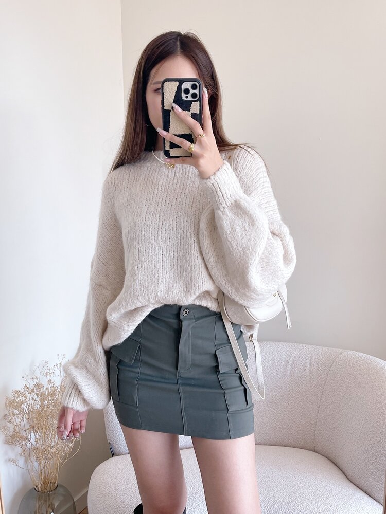 Caro Oversized Knit Sweater / Off White
