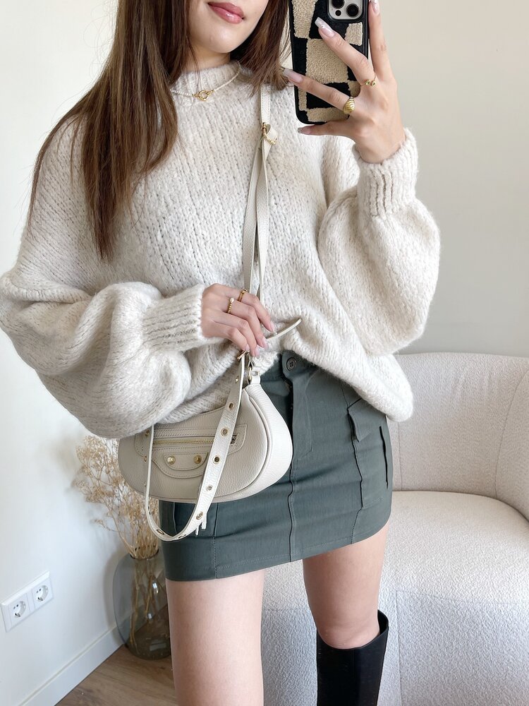 Caro Oversized Knit Sweater / Off White