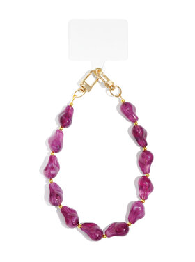 Gold Abstract Stone Dots Phone Cord / Purple