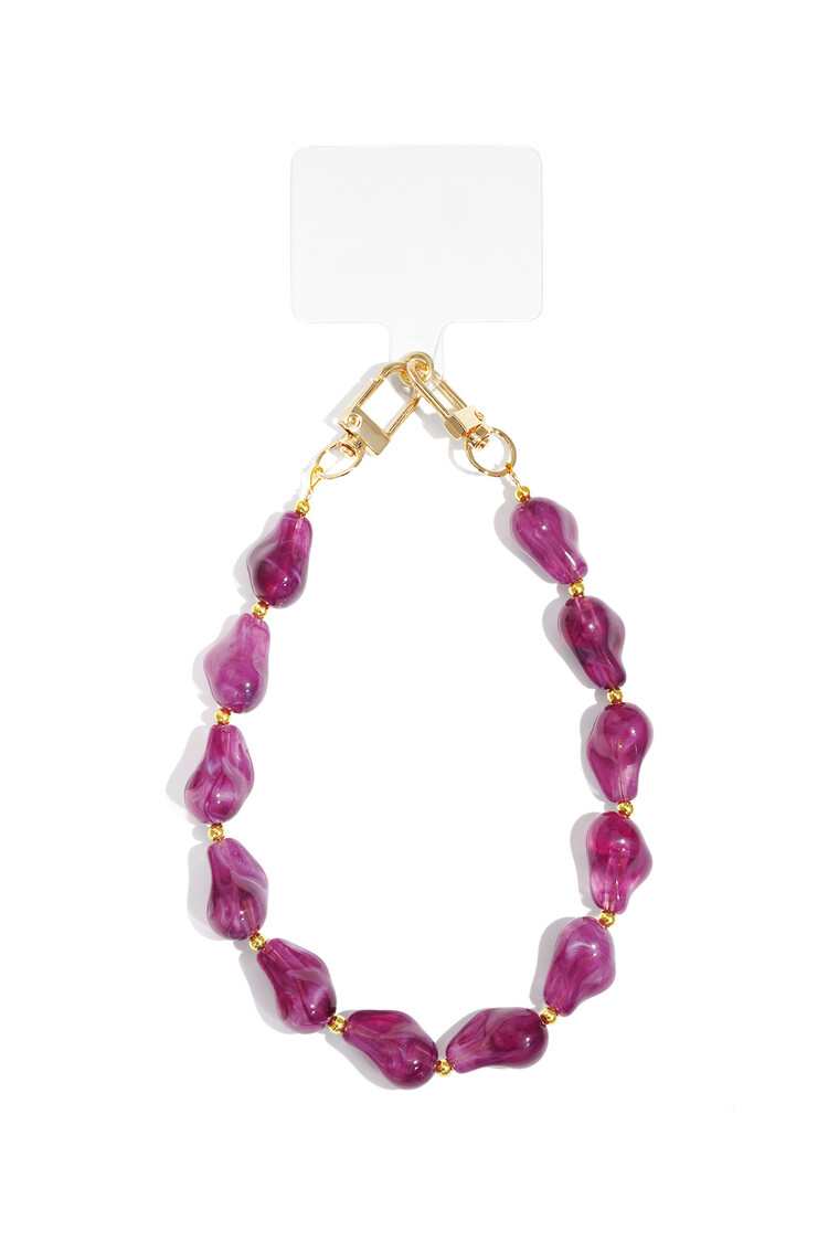 Gold Abstract Stone Dots Phone Cord / Purple