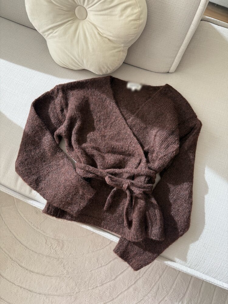 Freja Wrap Cardigan / Brown