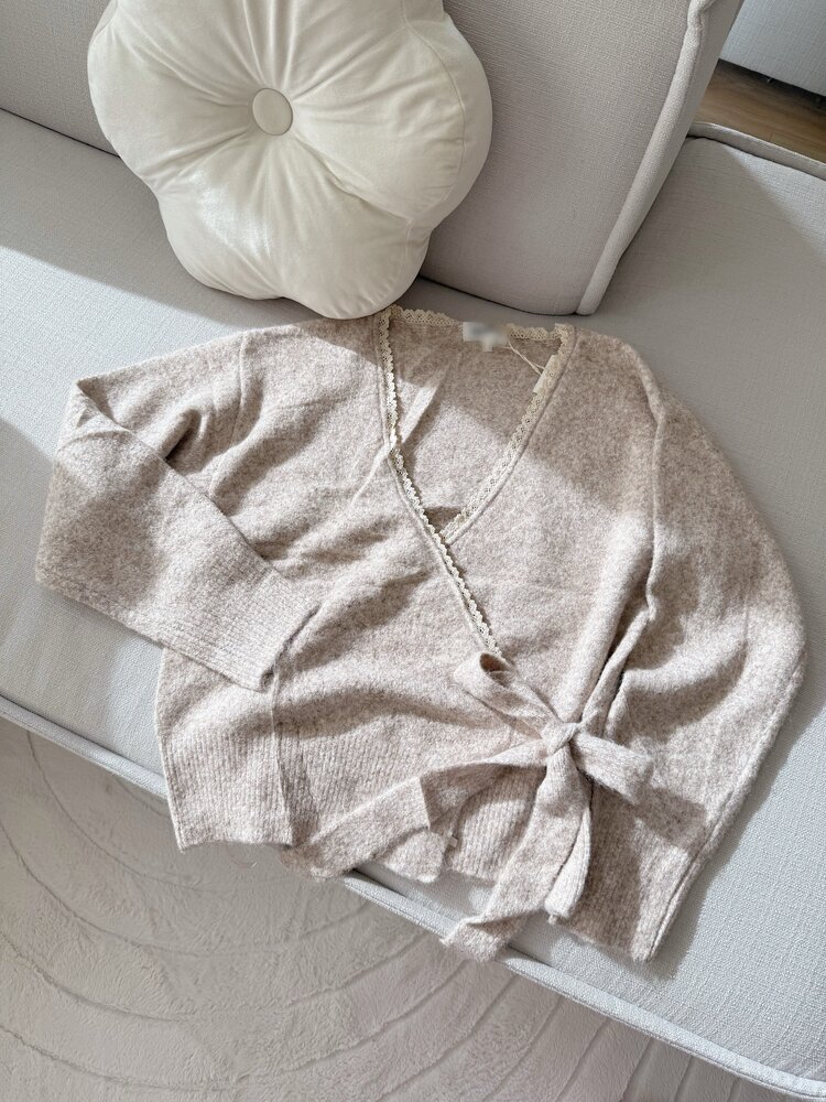 Elea Wrap Cardigan / Taupe