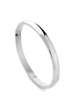 Silver Basic Bangle Bracelet