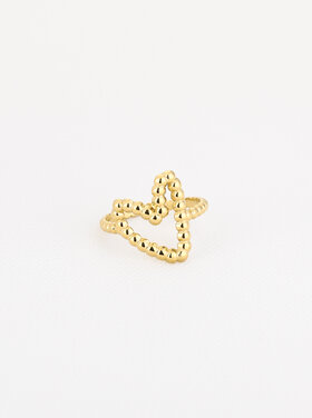 Gold Dottie Heart Ring