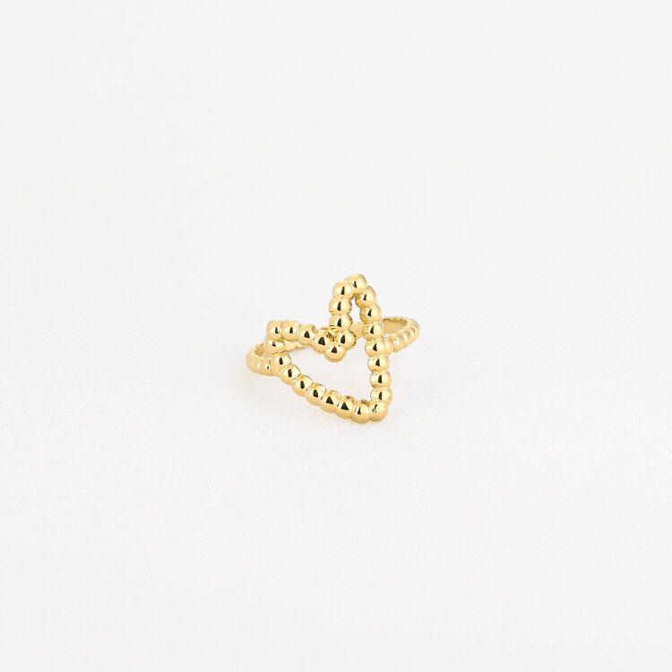 Gold Dottie Heart Ring