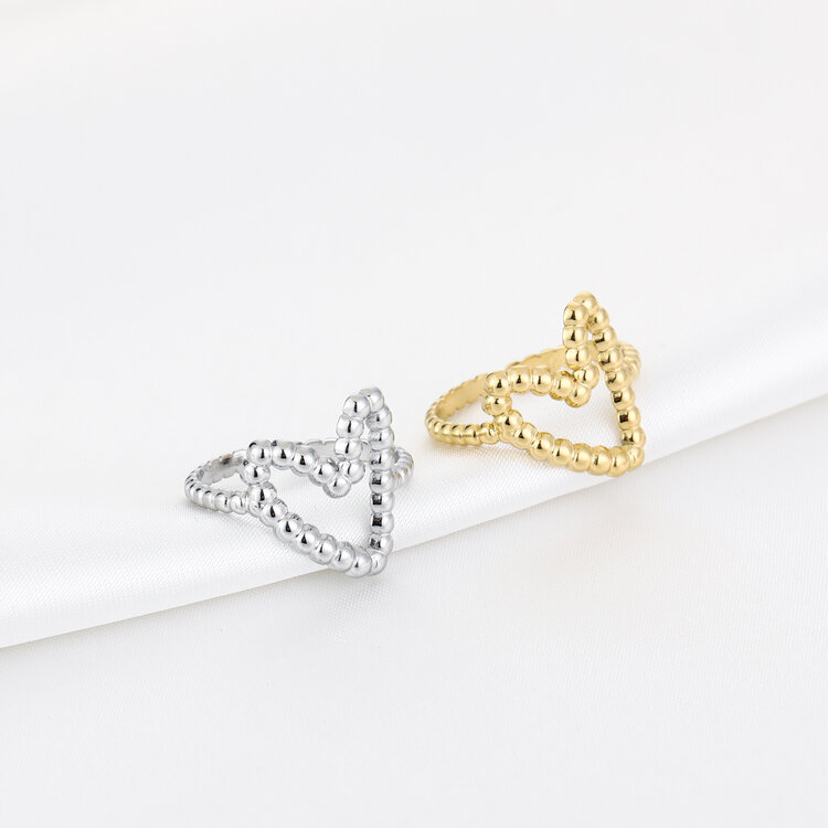 Gold Dottie Heart Ring