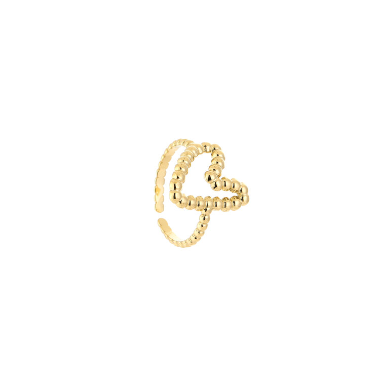 Gold Dottie Heart Ring