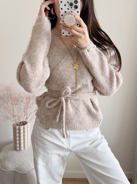 Freja Wrap Cardigan / Taupe