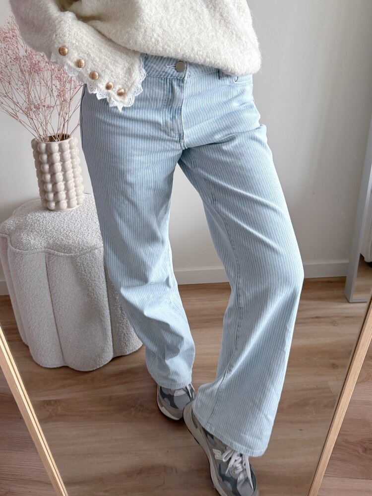Sona Striped Jeans / Light Blue