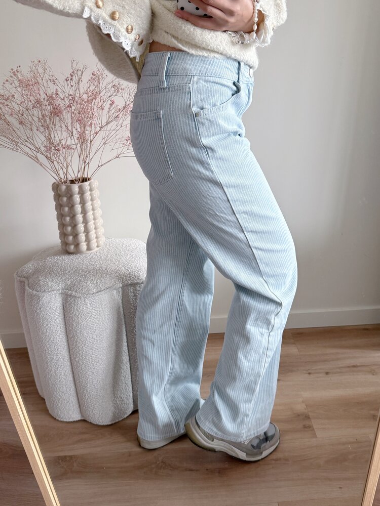 Sona Striped Jeans / Light Blue