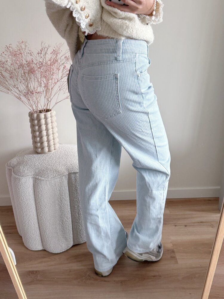 Sona Striped Jeans / Light Blue