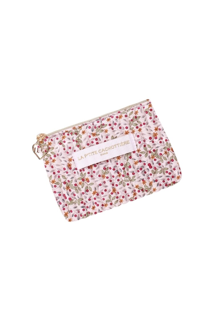 Ava Small Flower Wallet Pouch / Light Pink