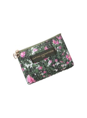 Ava Small Flower Wallet Pouch / Army Green