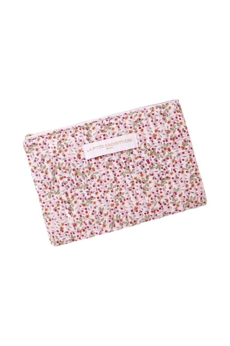 Lizzie Flower Pouch / Light Pink