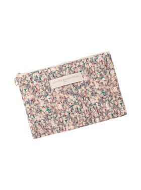 Lizzie Flower Pouch / Ecru