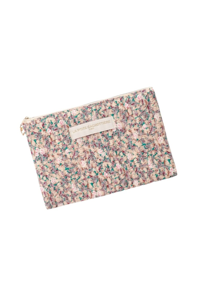 Lizzie Flower Pouch / Ecru