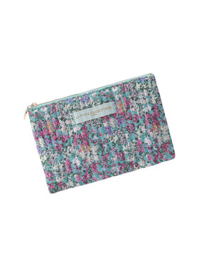 Lizzie Flower Pouch / Blue & Purple
