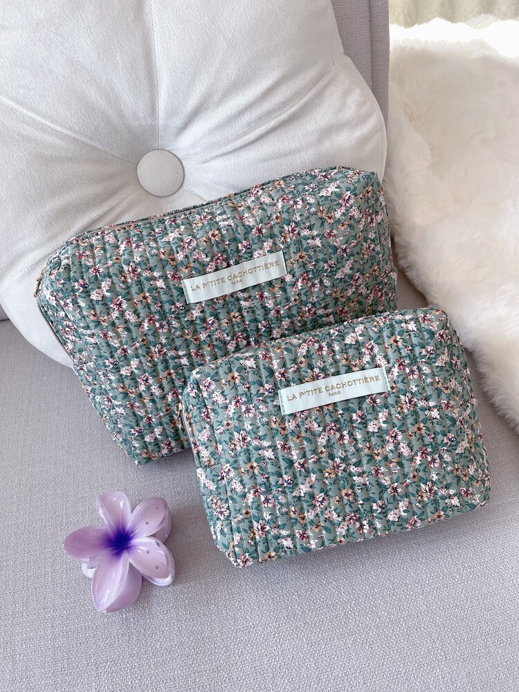 Marly Flower Toiletry Bag / Light Pink (Medium)