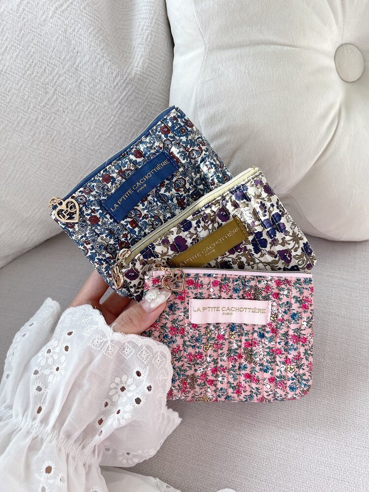 Ava Small Teddy Wallet Pouch / Ecru